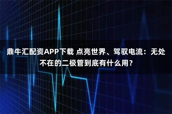 鼎牛汇配资APP下载 点亮世界、驾驭电流：无处不在的二极管到底有什么用？